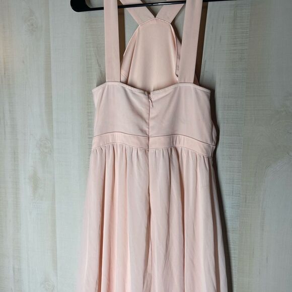 Lulus Air of Romance maxi dress blush pink peach sleeveless, size medium - Picture 11 of 16